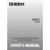 Uniden SSE33 Series Telephone manual cover