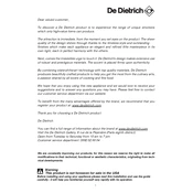 De Dietrich DTI1101X Hob manual cover