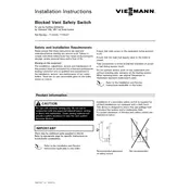 Viessmann Vitola 200 Blocked Vent Safety Switch Accessory manual cover