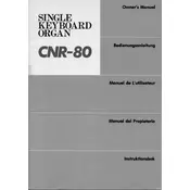 Yamaha CNR-80 Keyboard manual cover