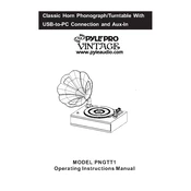 Pyle PNGTT1R Phonograph manual cover