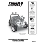 Power Wheels Mattel Jeep Wrangler Shimmer and Shine DWR11 Toy manual cover