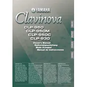 Yamaha Clavinova CLP-930 Piano manual cover