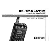 Icom IC-12A Transceiver manual cover