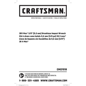 Craftsman CMCF910B Impact Wrench manual cover