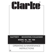 Clarke 6260025 BC700 Battery Booster Charger manual cover