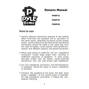 Pyle PHSP12 Speaker manual cover