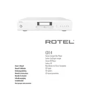 Rotel CD14 CD Player manual cover