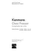 Kenmore 17142 111.17142 Freezer manual cover