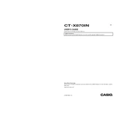 Casio CT-X870IN Keyboard manual cover