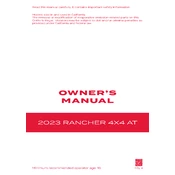 Honda TRX420FA2 FourTrax Rancher 4X4 AT EPS 2023 ATV manual cover