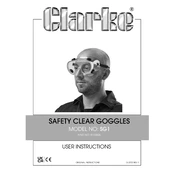 Clarke 8133826 SG1 Safety Clear Goggles manual cover