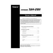 Roland SH-201 manual cover