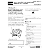 Toro Quick Clear CCR 6053 38564 Snow Thrower manual cover