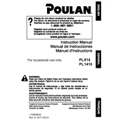 Poulan Pro PL914 Chainsaw manual cover