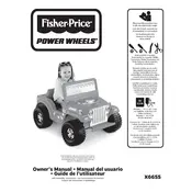 Power Wheels Mattel Barbie Jeep Blitz X6655 Toy manual cover