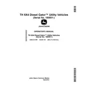 John Deere TH 6X4 Diesel Gator Utility Vehicle manual cover