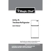 Magic Chef MCDR450BE Refrigerator manual cover