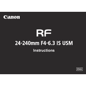 Canon RF 24-240mm F4-6.3 IS USM manual cover