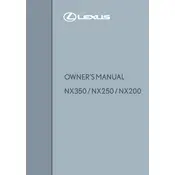 Lexus NX 2022 SUV manual cover