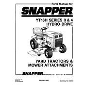 Snapper YT18H Series 4 HT18410 82819 Tractor manual cover