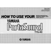 Yamaha TYU-40 Keyboard manual cover