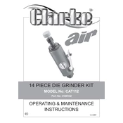 Clarke 3120132 CAT112 14 Piece Die Grinder Kit manual cover