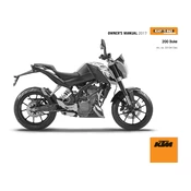 KTM Duke 200 2017 Motorcycle manual cover