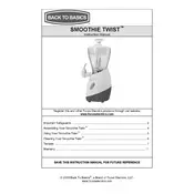 Back To Basics L5752 SJR400T Smoothie Maker manual cover