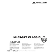 McCulloch CLASSIC Plus M165-97T manual cover