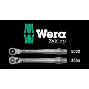 Wera 8003 A Zyklop Push-Through Square Ratchet manual cover