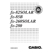 Casio fx82 SOLAR Calculator manual cover