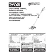 Ryobi P2008 Trimmer manual cover