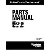 Subaru Robin RGX2400 Generator manual cover