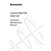 Lenovo IdeaPad K3011W Tablet manual cover