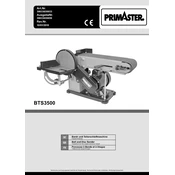 Primaster BTS3500 39033039933 Sander manual cover