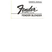 Fender Blender 1974 Effects Pedal manual cover