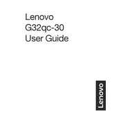 Lenovo G32QC-30 66F2-GC1-WW Monitor manual cover