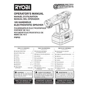 Ryobi PSP02 Sprayer manual cover