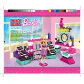 Mega Bloks Mattel Barbie Beauty Kiosk DBM03 Construction Set manual cover