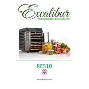 Excalibur RES10 Dehydrator manual cover