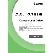 Canon IXUS 125 HS manual cover