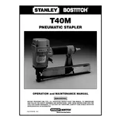 Bostitch T40BEA Stapler manual cover