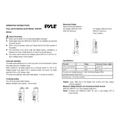 Pyle PDT35 Electrical Tester manual cover