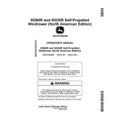 John Deere W260R Windrower manual cover