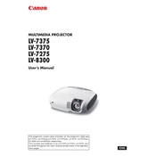 Canon LV-7275 manual cover