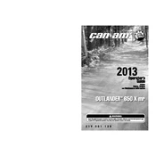 Can-Am Outlander 650 X mr 2013 Vehicle manual cover