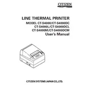 Citizen CT-S4000L Printer manual cover