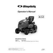 Simplicity Broadmoor Series 2691141-00 Tractor manual cover