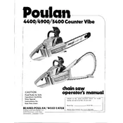 Poulan Pro Counter Vibe 4400 Chainsaw manual cover